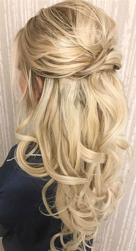45 Beautiful Half Up Half Down Hairstyles For Any Length Blonde Half Up