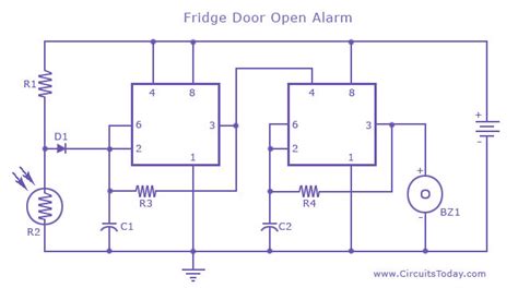 Fridge Door Open Alarm Circuit