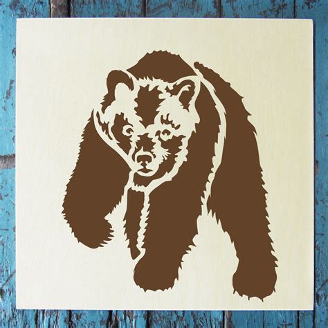 Bear 2 Stencil Small Stencil 1
