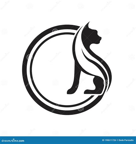 Cat Logo Vector Symbol Illustration Design Template Stock Vector