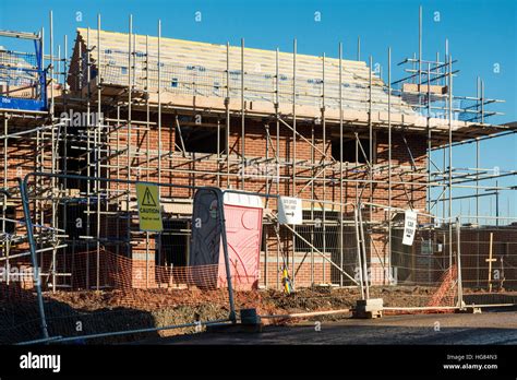 New Houses Being Built In The Uk House Building Site Stock Photo Alamy