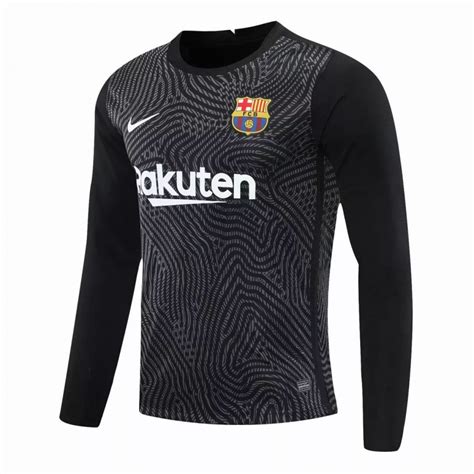 Barcelona Goalkeeper Long Sleeve Jersey Black 2020 2021 Best Soccer