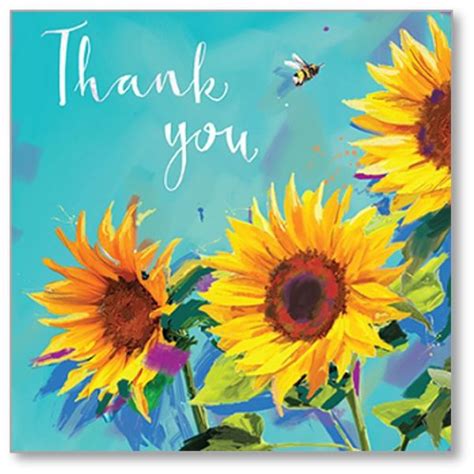 Sunflowers Thank You Single Card Buy Cards And Ts At Cards For