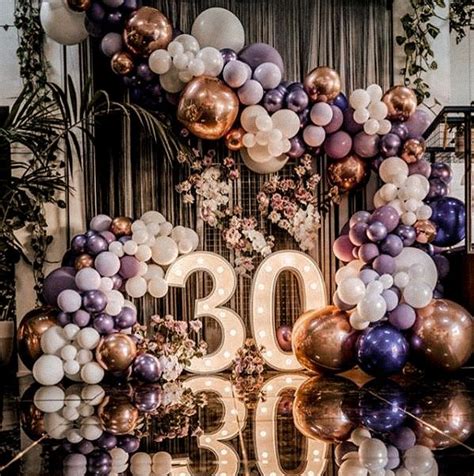 Extravagant Balloon Arches for 30th | 30th birthday decorations