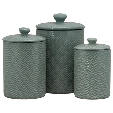 10 Strawberry Street Marquis 3 Piece Canister Set Blue 9214536 Hsn