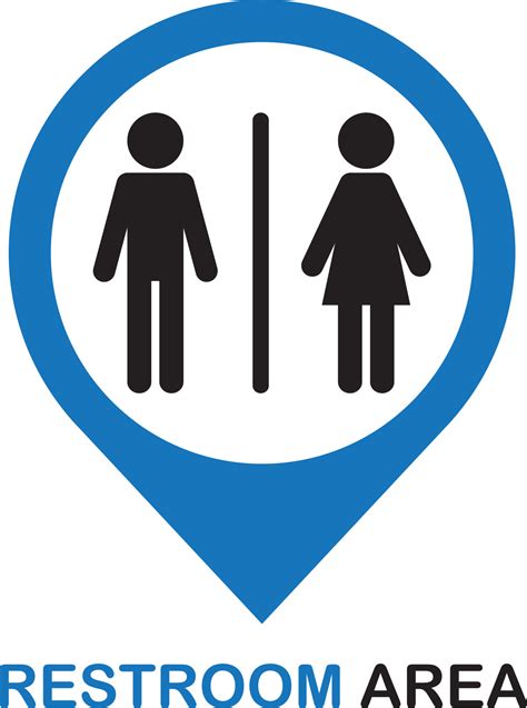 Männlich Weiblich Toilette Toilettenbereich Zeichen Logo Ortsmarkierung