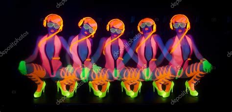 Sexy Neon Uv Glow Dancer Stock Photo By Dubassy