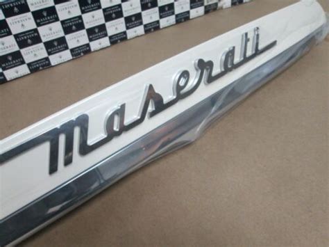 Maserati Ghibli License Plate Light Bar Pearl White Ebay