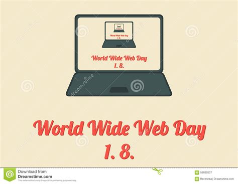 World Wide Web Day Poster Stock Vector Illustration Of