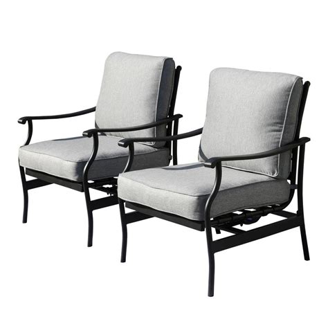 Shop over 3,600 top patio chair cushions and earn cash back all in one place. Patio Festival Metal Outdoor Rocking Chair with Gray ...
