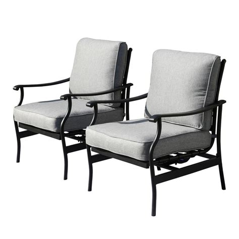 Top rated metal outdoor rocking chairs at a great price. Patio Festival Metal Outdoor Rocking Chair with Gray ...
