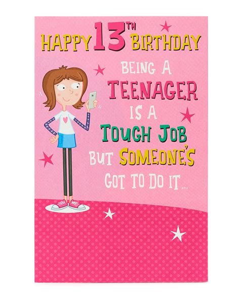 Buy Th Birthday Card Birthday Card Year Old Girl Teenager Birthday Card Online At