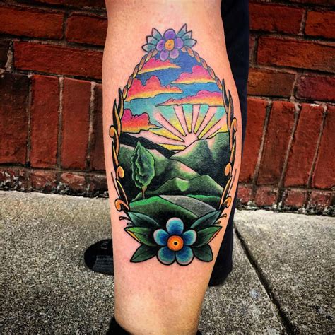Landscape tattoos are cool because they basically could be anything as long as they include.land. 27 Awesome Picturesque Landscape Tattoo Designs