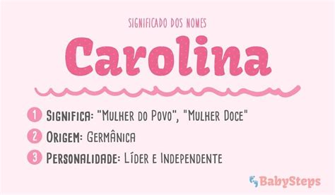 Carolina babysteps significado nomes meninas raparigas bebé