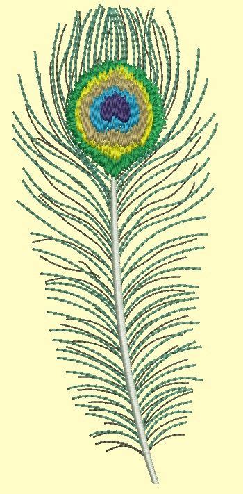 Machine Embroidery Design Peacock Feather Etsy Machine Embroidery