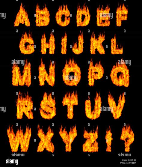 Burning Letters Alphabet Type Hi Res Stock Photography And Images Alamy