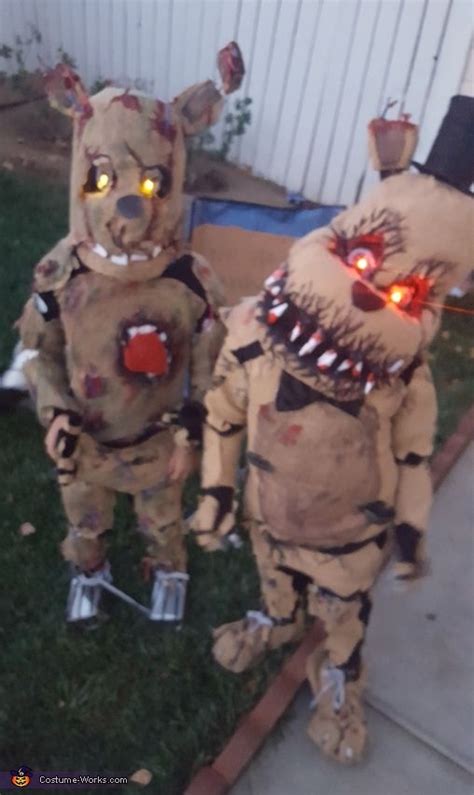 Springtrap And Nightmare Freddy Costume Diy Halloween Costumes Easy