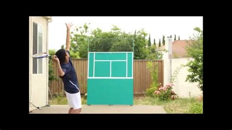 Tennis Backboard Rebounder Net Youtube