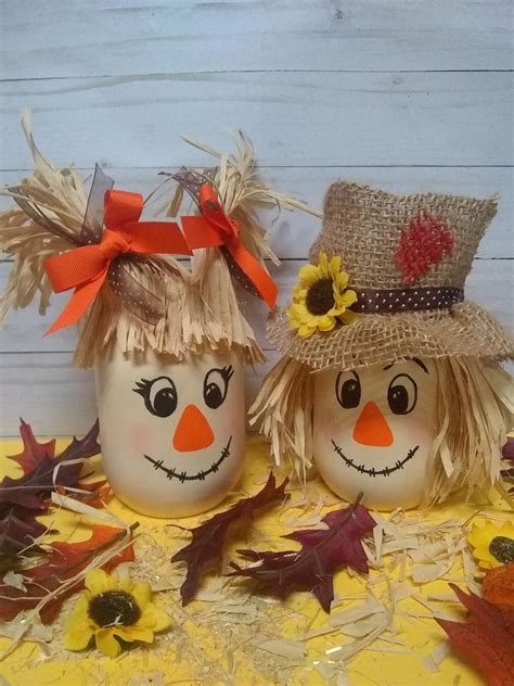 Super Cute Scarecrow Jar Craft For Fall With Video Diy