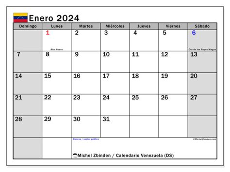Calendario Enero De 2024 Para Imprimir “46ds” Michel Zbinden Ve