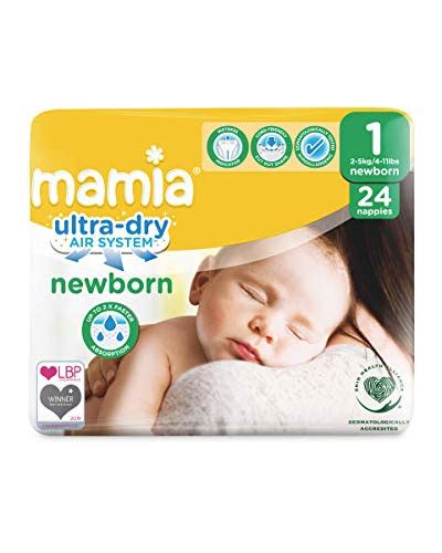 Buy Aldi Mamia Newborn Nappies Size 1 24 Nappies Ultra Dry Air