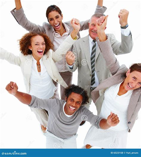 Successful Business Group Celebrating Stock Photo Image Of Laughing