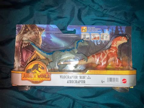 Mattel Jurassic World Dominion Velociraptor Blue Vs Atrociraptor Dinosaur Figure 3499 Picclick
