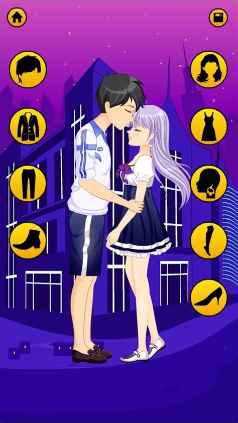 Anime Dress Up Games For Girls Couple Love Kiss