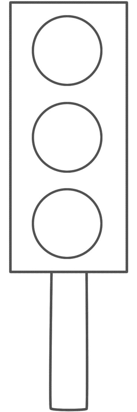 Traffic Light On Post Coloring Page Safety Traffic Light Stop