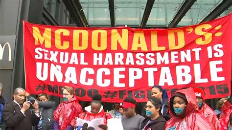 Mcdonald S Workers Claim Sexual Harassment Protest Outside Chicago Hq Abc7 Chicago