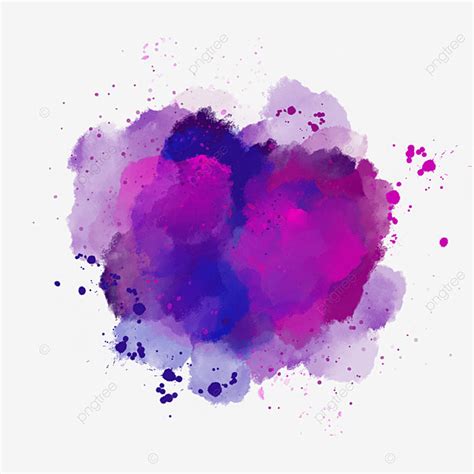 Purple Watercolor Splash Hd Transparent Purple Blue Watercolor Texture