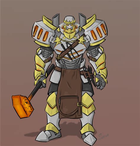 Art Warforged Forge Cleric Xpost Rcharacterdrawing Dnd