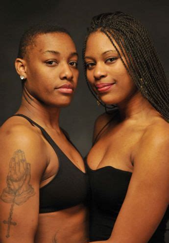 African American Lesbian Couple Holding Each Other Black Lesbians
