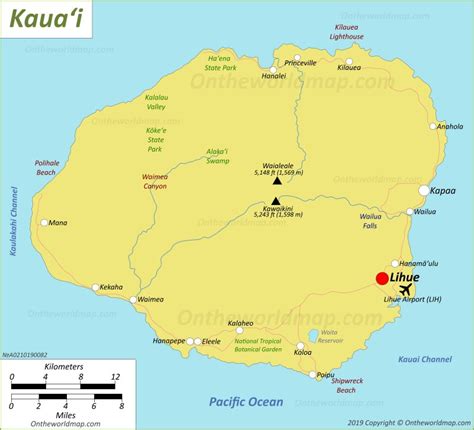 Kauai Map Hawaii Usa Map Of Kauaʻi Island