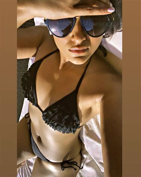 Ileana D Cruz Flaunting In Black Bikini In The Beach