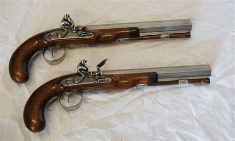 Pair Of Early Nineteenth Century Flintlock Duelling Pistols By Charles