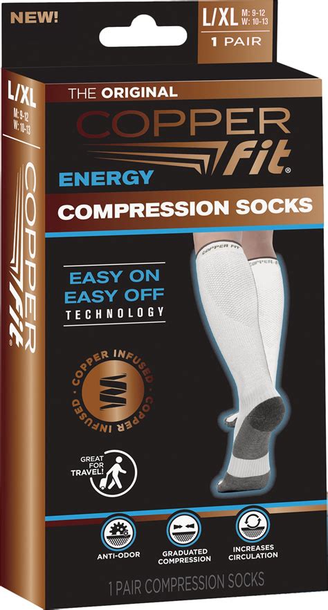Buy Copper Fit Compression Sock Sm White