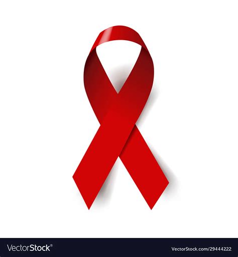 Red Ribbon World Aids Day Symbol Royalty Free Vector Image