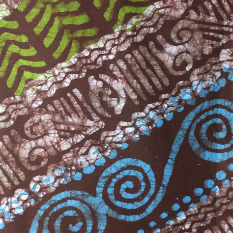Fair Trade Spiral Design African Wax Batik Fabric Batik Fabric Batik