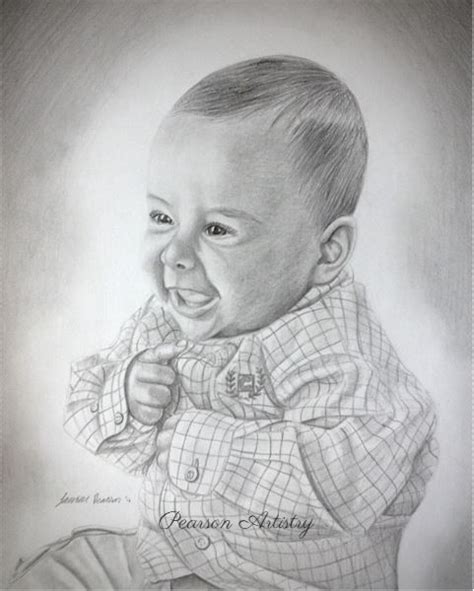 Pin Auf Custom Baby Portraits From Photo Pencil Drawings