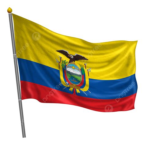 Bandera De Ecuador Ondeando Con Textura Png Ecuador Bandera Sudamerica Png Y Psd Para