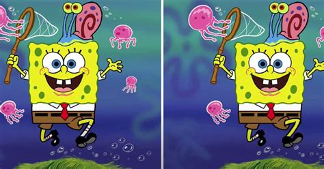 Encontre Os 7 Erros Nestas Imagens Do ‘bob Esponja Em Menos De 1