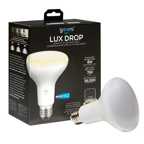 Geeni Lux Drop 65w Equivalent Warm White Br30 Smart Dimmable And