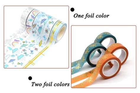 Wholesale Paper Packaging Crafts Pantone Color Foil Cmyk Washi Tape