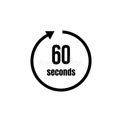 Clock Timer Time Passage Icon 60 Seconds Stock Vector Illustration Of Arrow Design