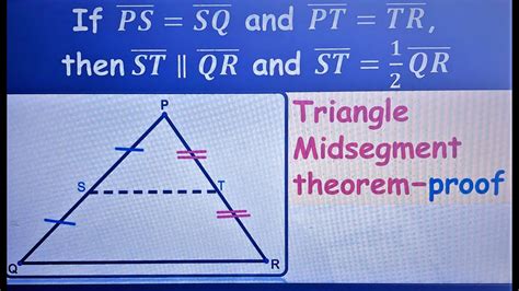 7 Triangle Midsegment Midpoint Theorem Proof Youtube
