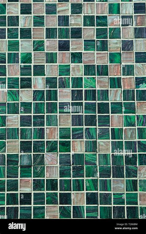Green Tiled Square Wallpaper Pattern Stock Photo Alamy