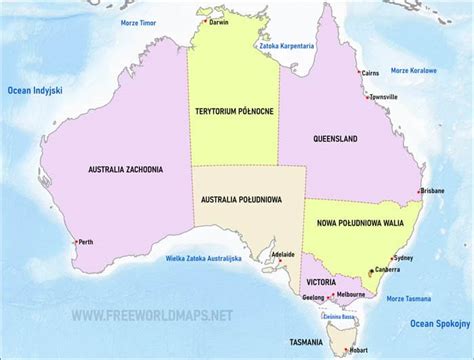Australia Mapa Polityczna Mapa Polityczna Australii Australia I Nowa The Best Porn Website