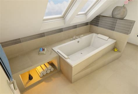 Badewanne mit tür preise vergleichen und günstig kaufen bei idealo.de 34 produkte große auswahl ratgeber badewanne mit. Badewanne unter der Schräge quer | Bad | Pinterest ...