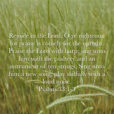 Psalm 331 3 Rejoice In The Lord O Ye Righteous For Praise Is Comely